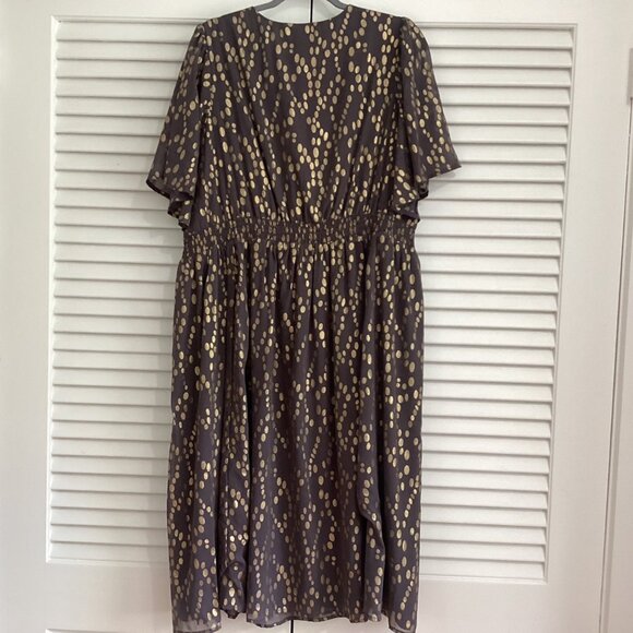 NWT ModCloth Golden Dot Bubbly Feelings Midi Dress Women’s Size 1X - Picture 8 of 14